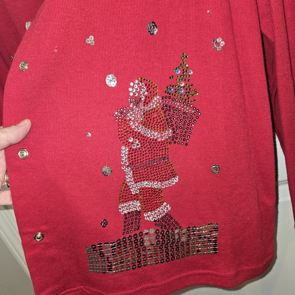 Christmas/Holiday cardigan sz 1x - Picture 3 of 4